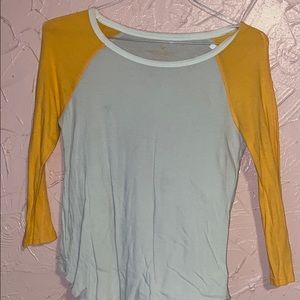 Yellow Baseball tee